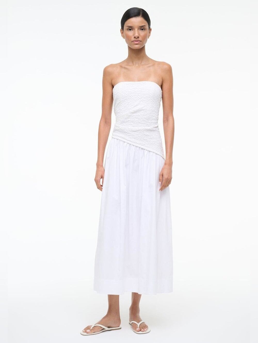 Staud Nia Dress in White XS